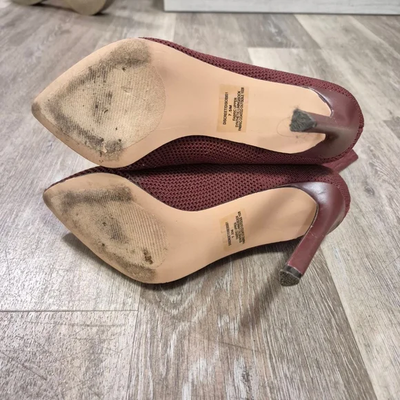 Steve Madden Burgundy Knit Sock Booties Size 7.5 - Picture 7 of 9